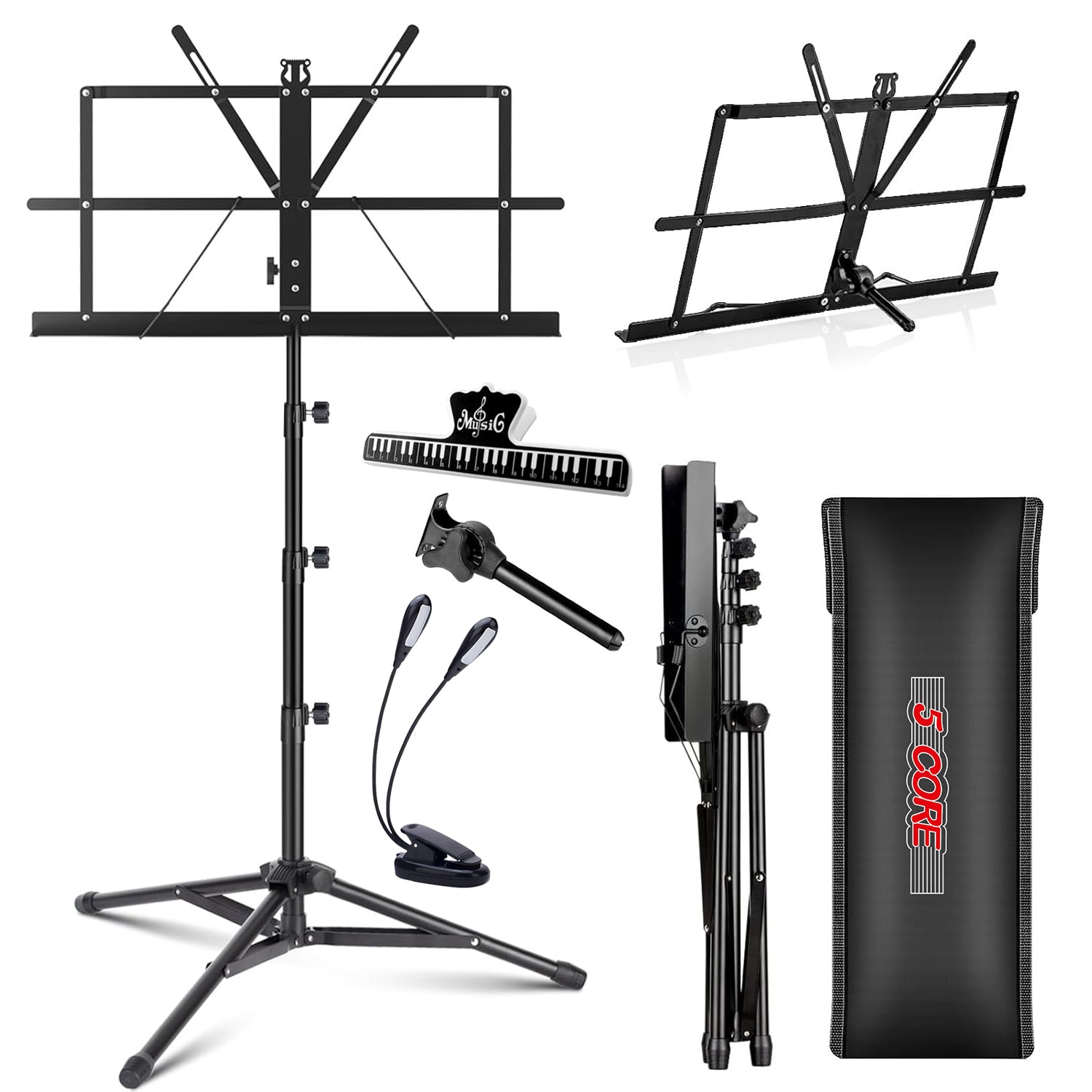 Music Stand Folding - Support de partitions musical 5 Core,
