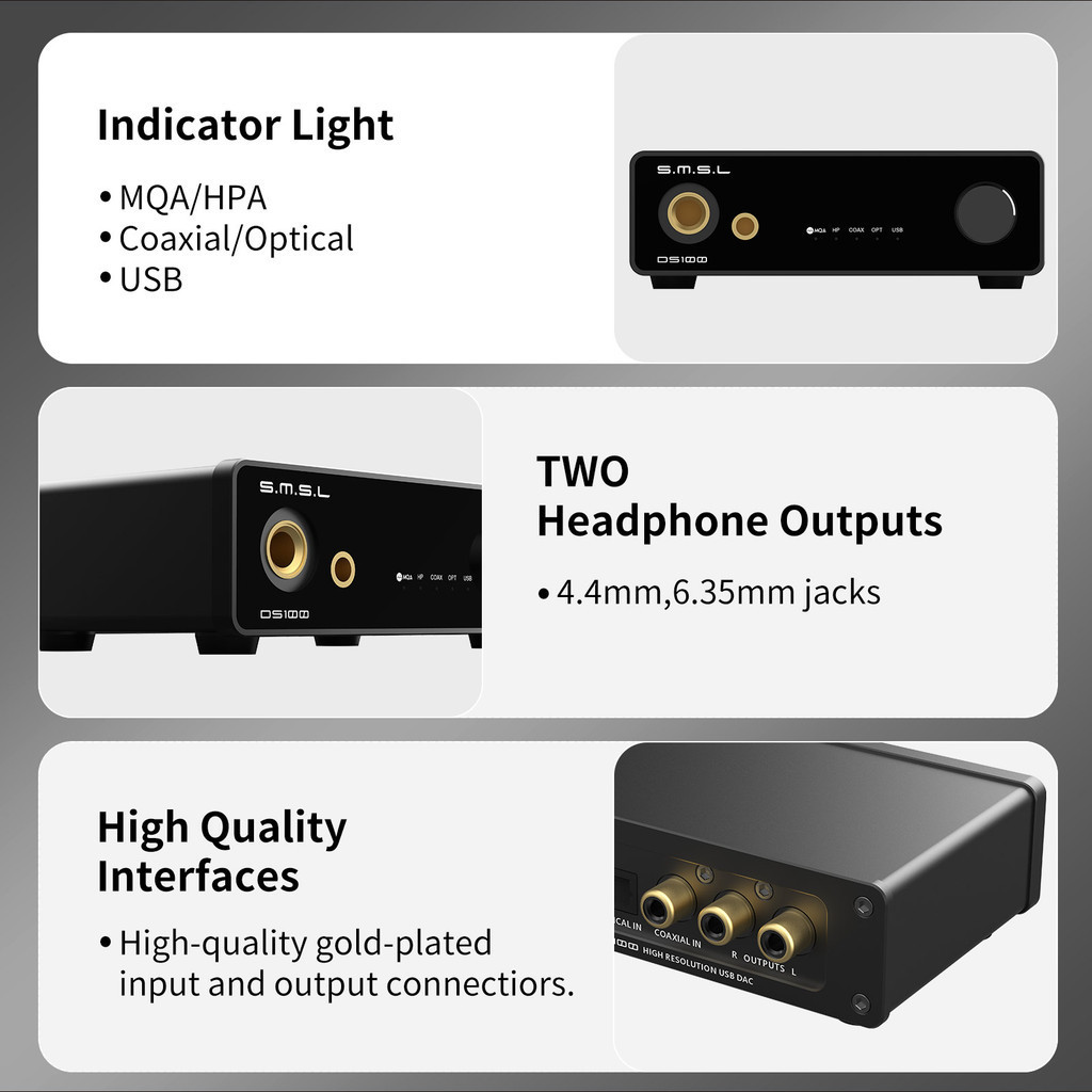 SMSL DS100 MQA MQA-CD Audio Dé - Portable Amplifier Mini avis et prix