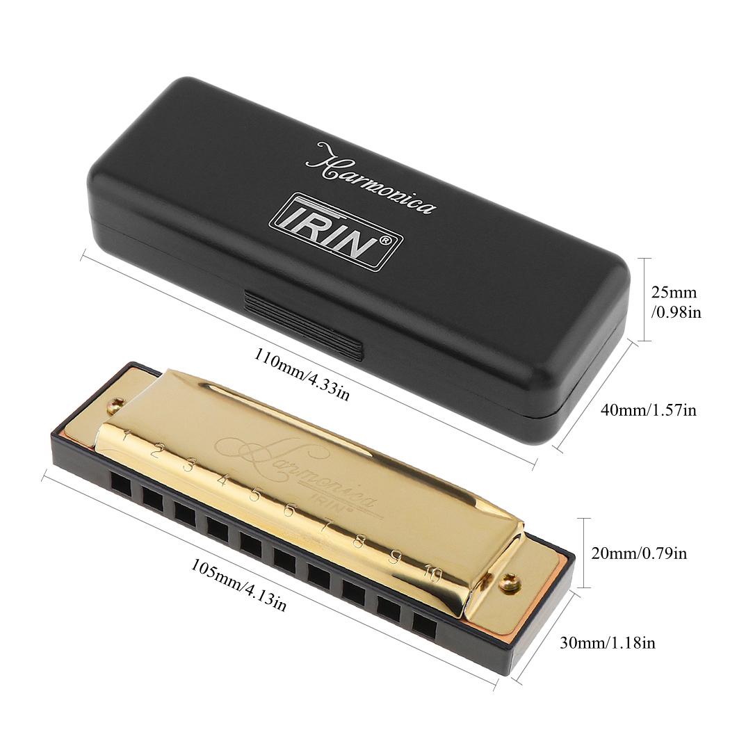 Silver / Gold KeyC 10 trous 20 - Harmonica 10 Hole avis et prix